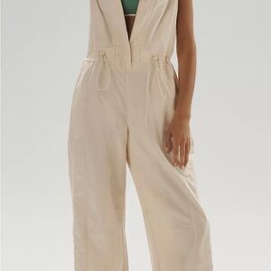 Anthropologie Beige Jumpsuit